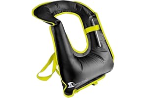 OMOUBOI Snorkel Vest for Adults Swim Vests Inflatable Snorkeling Jackets for Diving, Snorkeling, Swimming Safety (Suitable for 100-220 lbs)