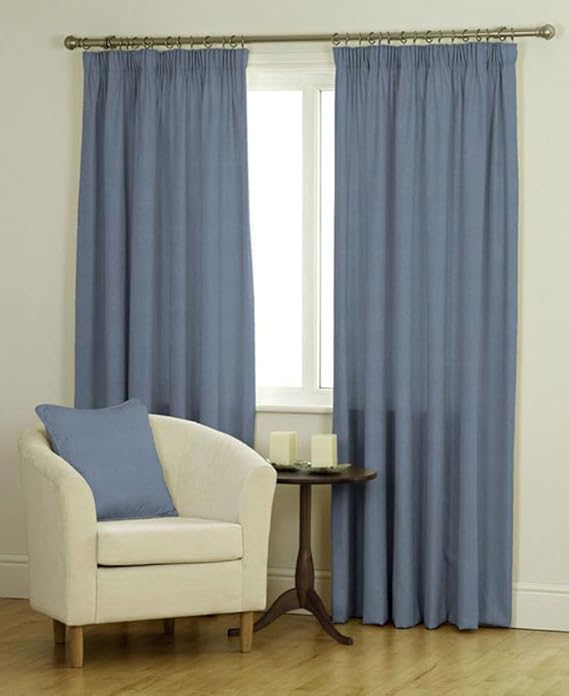 Downton (Cornflower), Blue Curtains, MADE TO MEASURE FOR EXACT FIT