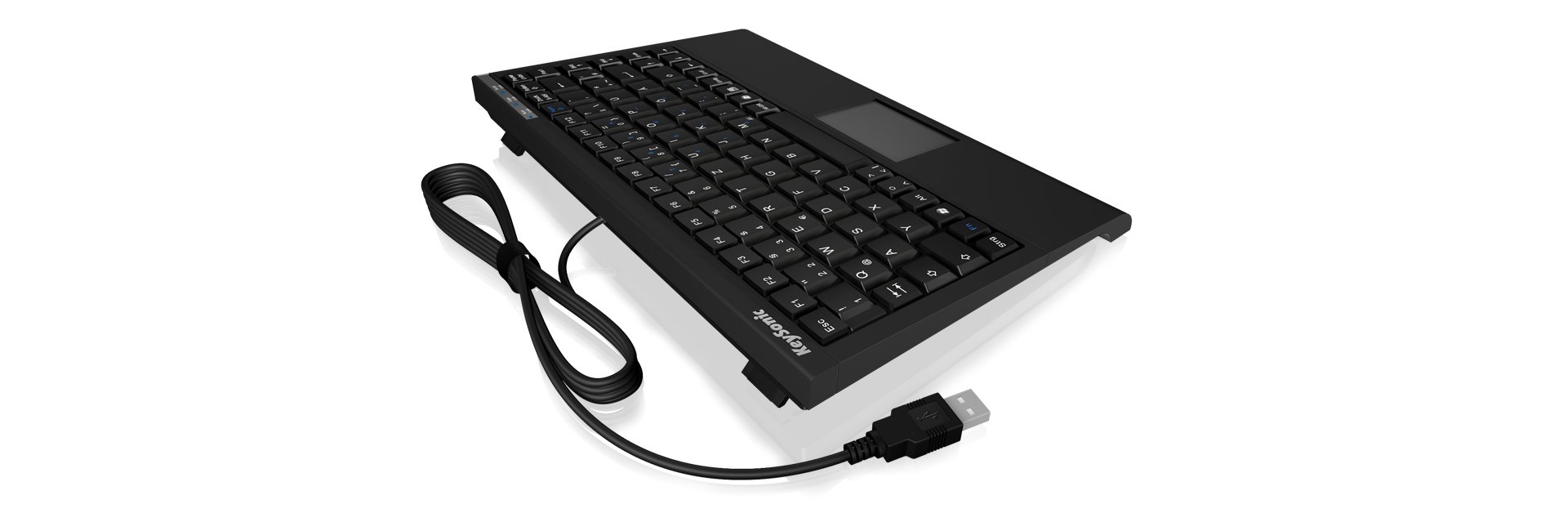 KeySonic 540U + US Mini SoftSkin KEYBOARD BLACK