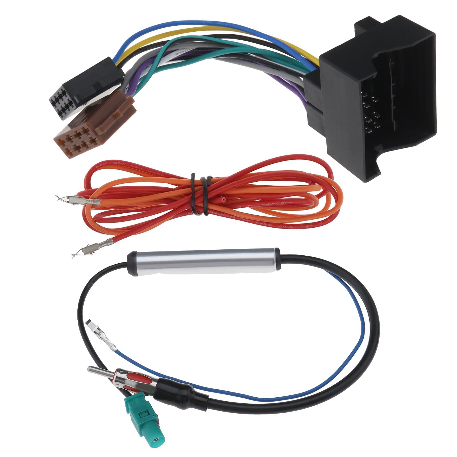 VGOL A413 Car Radio Adapter Mounting Kit Compatible with Opel Agila (2005 – 2007) Compatible with Vauxhall Corsa (2004 -) for Retrofitting Car Radios with DIN Antenna Connection