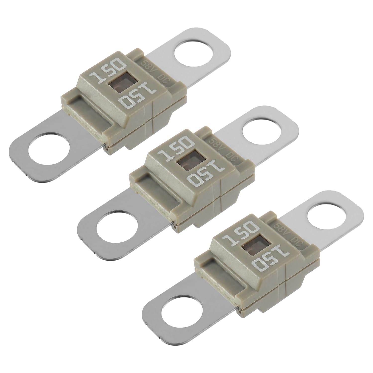 BOJACK AMI/Midi 150A High Current Fuse - Bolt-on Fuse 150 Amp for Cars, Trucks, Construction Vehicles, Buses, Caravans (Pack of 3)