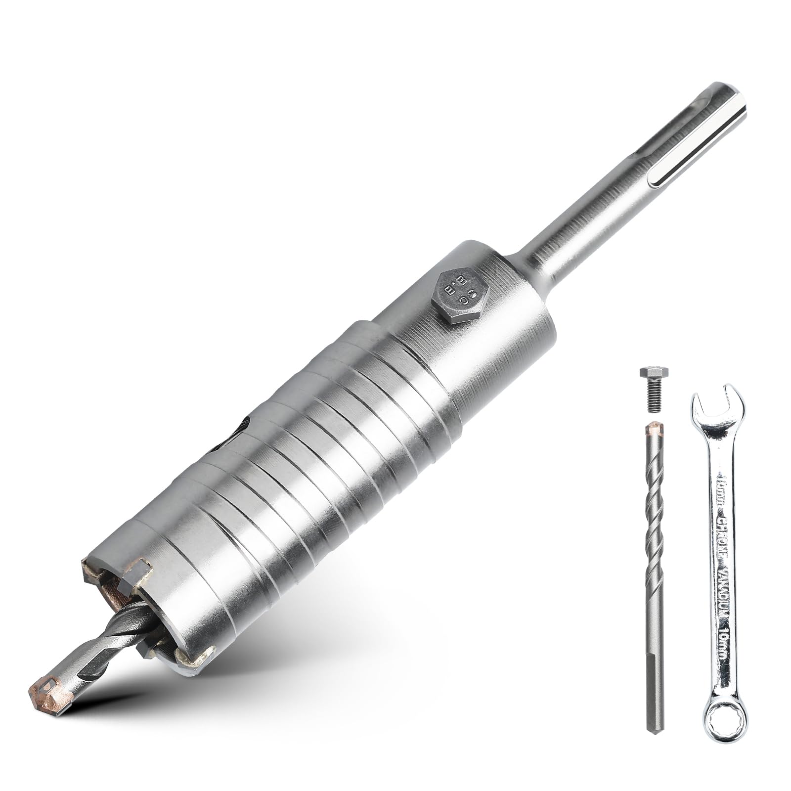 hsawbit 32mm Core Drill Bit SDS Concrete Hole Cutter with 110mm SDS Shank, Masonry Hole Saw Wall Hole Cutter Holesaw for Concrete Brick Wall Stone