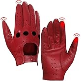 Harssidanzar Leather Driving Gloves For Women's,Summer Lambskin Unlined Ladies Driving Gloves GL009