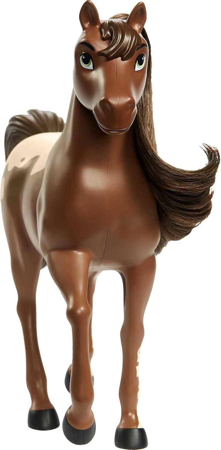 Mattel Spirit Untamed Herd Horse (Approx. 8-in), Moving Head, Chestnut Pinto with Long Black Mane & Playful Stance - Image 5