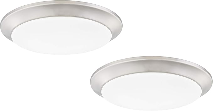 wisbeam lampara led de techo empotrable 9 pulgadas 15 w repuesto de 100 w 1000 lumenes regulable carcasa de metal con acabado de niquel