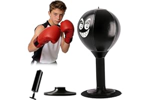 Desktop Punching Bag, Desk Punching Bag Stress Relief, Upgraded Strong Suction Cup & All-Around Foam Protect Spring, Portable