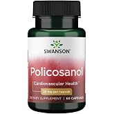 Swanson Policosanol Supplement, 60 Capsules, 20mg Each | All Natural Formula Aids Good Heart Health and Function, Helps Maintain Healthy Cholesterol Levels