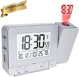 Queta Digital Projection Alarm Clock Time Temperature Humidity Dual Alarm view 2