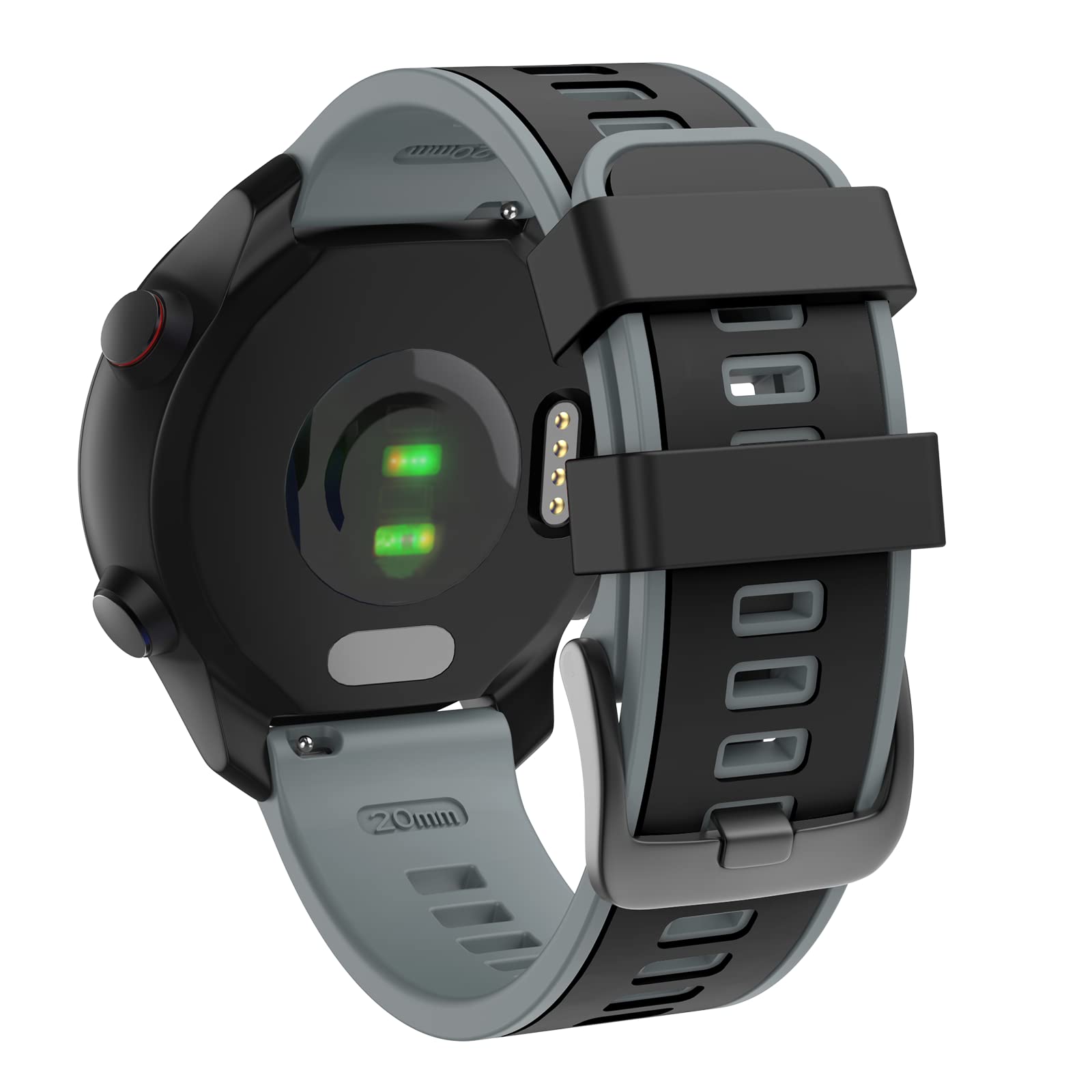 ISABAKE Watch Strap for Forerunner 245/645 Music/Vivoactive 6/5/3, 20mm Soft Silicone Replacement Band for Vivomove HR