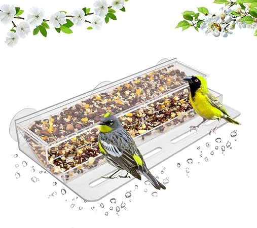 Amazon Com Gkanmore Clear Acrylic Bird Feeder Outdoor Window