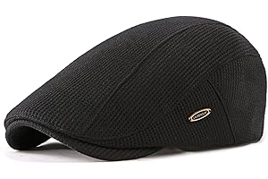 EKMTBJXY Mens Flat Cap Newsboy Gatsby Beret Hat Hunting Cabbie Driving Cap Adjustable Ivy Irish Hats