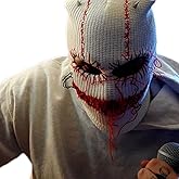 ROYALEAD Balaclava Distressed Halloween Funny Balaclava Face Mask Scary Balaclava Hooded Party Hat Knitted Hat Beanies