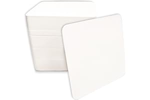 200 Blank White Small Cardstock Squares, 2.75" x 2.75" w/Rounded Corners - DIY Message Card, Small Business Cards, QR Code Di