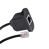 0.8FT RJ11/RJ12 6P6C Female to Male Extention Panel