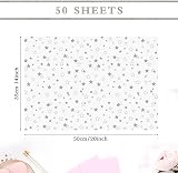 Toopedy White Silver Star Tissue Paper 50 Sheets 50x70cm Gift Wrapping view 3