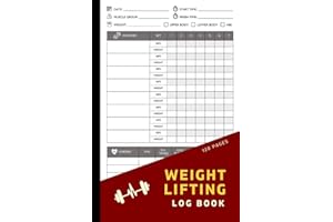Weight Lifting Log Book: Workout Journal for Men and Women | Gym Planner Exercise Notebook & Fitness Logbook for Personal Tra