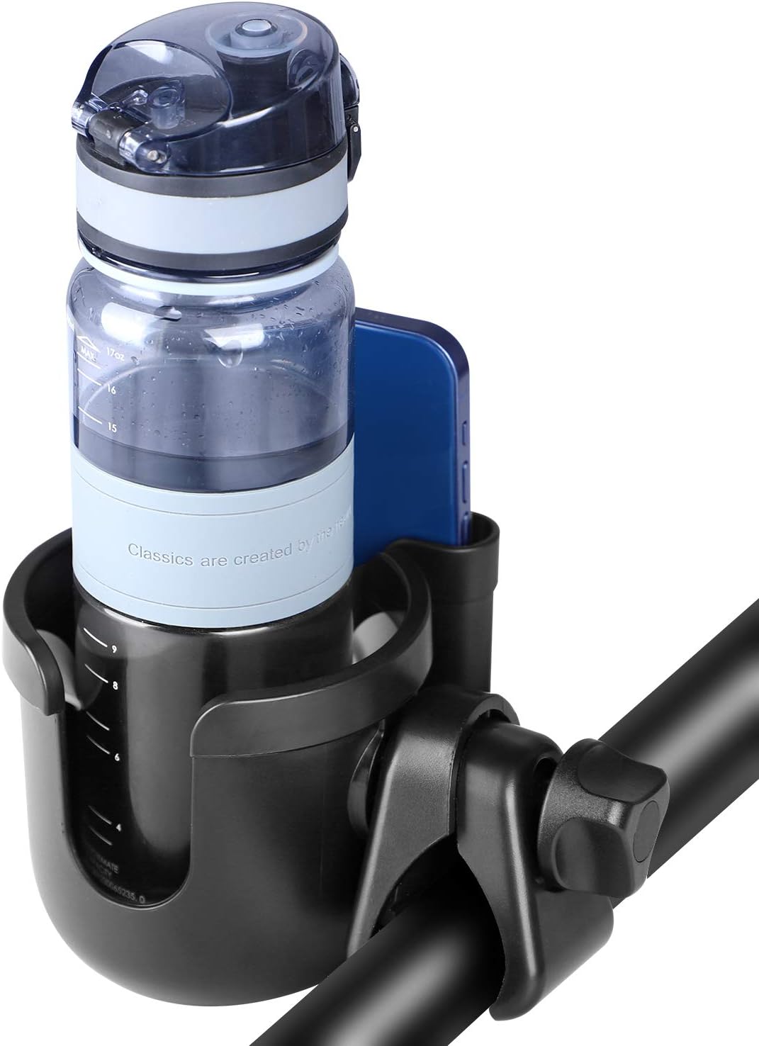 Roinaee Wheelchair Cup Holder with Phone Holder, 2 in 1 Walker Cup Holder, Stroller Cup Holder,Bike Cup Holder, Cup Holder for Walker,Wheelchair,Bike,Stroller: Automotive