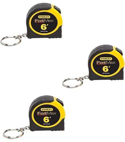 Stanley FatMax Schlüsselband-Maßband FMHT33706W – 1/2" X 6 Fuß (1,27 Cm X 1,8 M) – Kompakt & Robust