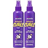 Aussie Miracle Curls 2nd Day Curl Activator Spray with Coconut &amp; Jojoba Oil, Curl Refresher for Wavy &amp; Curly Hair, 8.5 fl oz (Pack of 2)