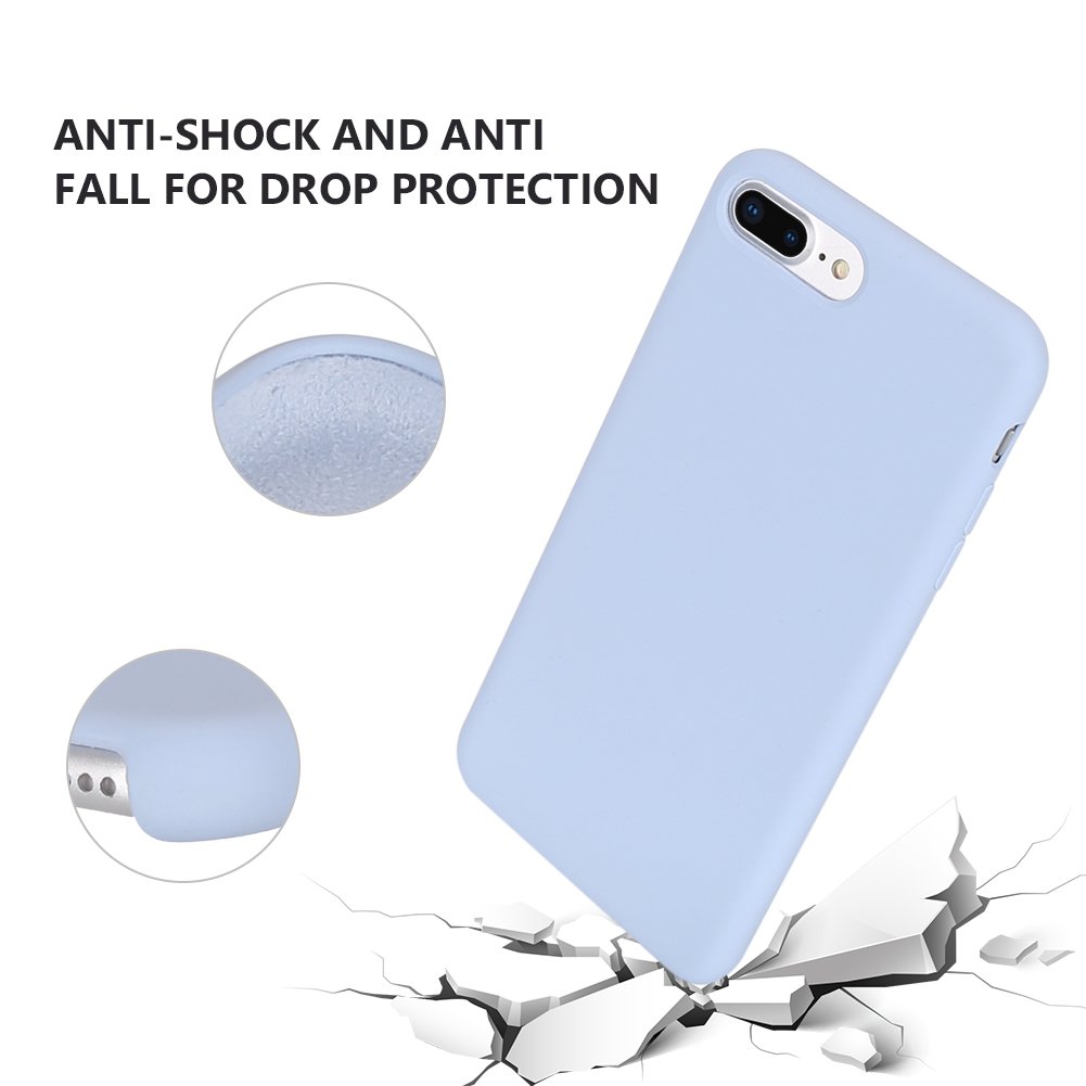 iPhone 8 Plus Case, iPhone 7 Plus Case, Casegory Cover with Liquid Silicone Gel Rubber and Soft Microfiber Cloth Case for Apple Mobile Phone iPhone 8 Plus and iPhone 7 Plus (5.5inch)