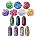 Nail Art Glitter Powder，LilyAngel Aluminum Foil Flakes Magic Mirror Powder Shining Dust Sequins Pigment Manicure Decorations 7 Colors