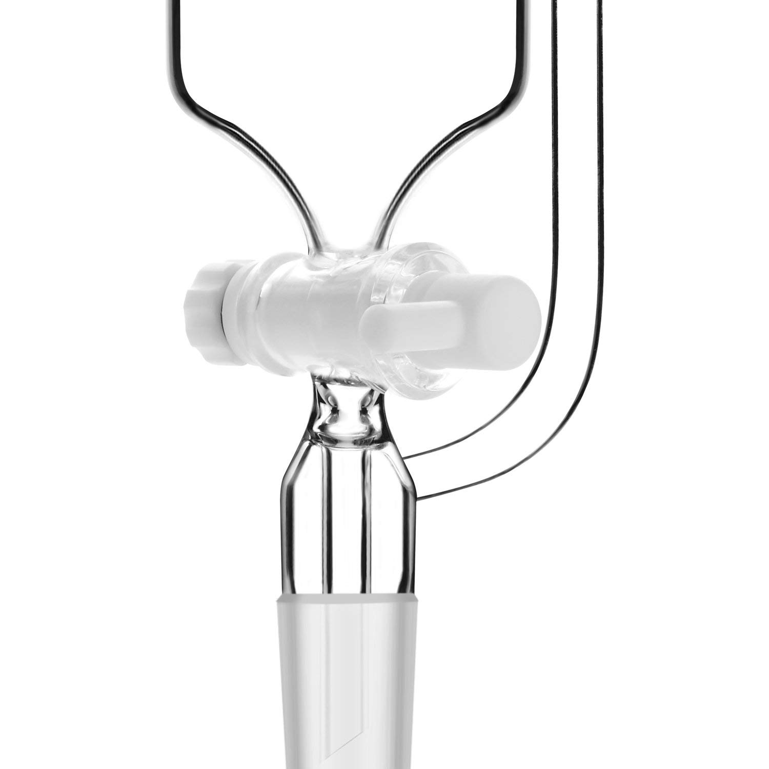500ml Borosilicate Glass Addition Funnel With PTFE Stopcock - 24/40 Joints For Laboratory Use