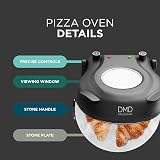 DMD Collective 12" Electric Pizza Oven Stone Base Glass Window 2 Paddles view 6