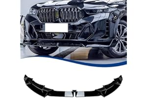 XPHAZZ G06 LCI Front Lip Compatible with BMW 2024 X6 G06 M-Sport Model ABS Gloss Black Bumper Spoiler Air Splitter