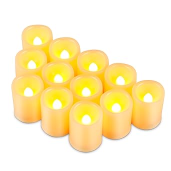 Kohree 12 LED Votivkerzen Flammenlose Kerzen mit Timer, Batteriebetriebene Kerzen, 6 Stunden Timer