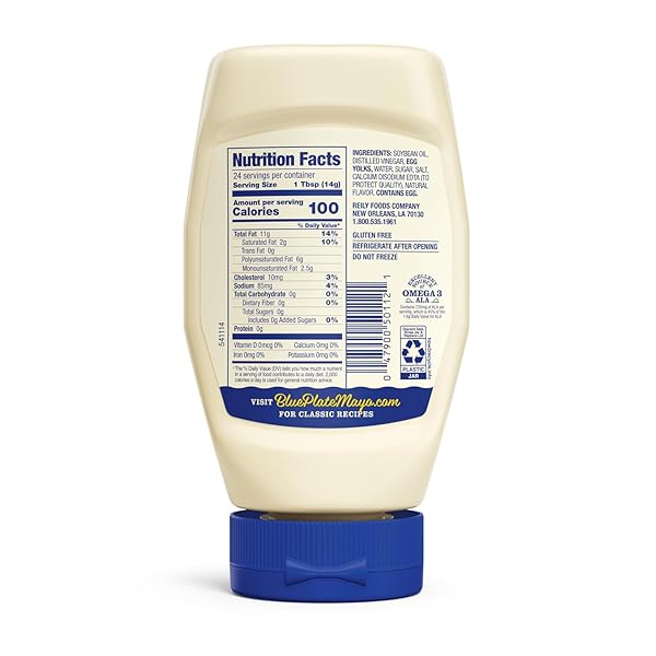 BLUE PLATE REAL MAYONNAISE, 12 FL OZ SQUEEZE BOTTLE (PACK OF 1)