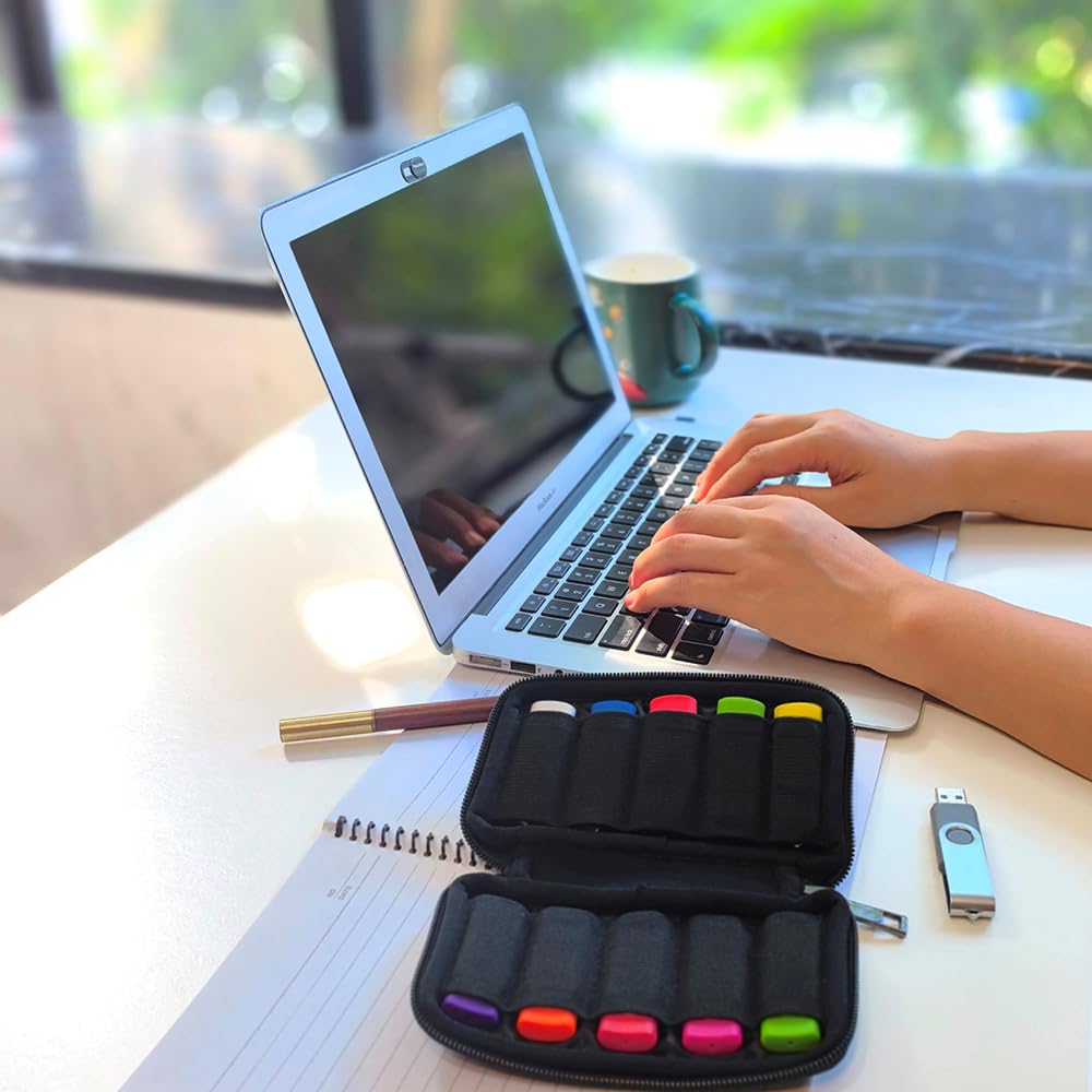 USB Flash Drive Case Soft Material Thumb Drive Holder case, USB Drive Holder Organizer, Portable Electronic Accessories Bag for USB Memory Stick with 10 Slots