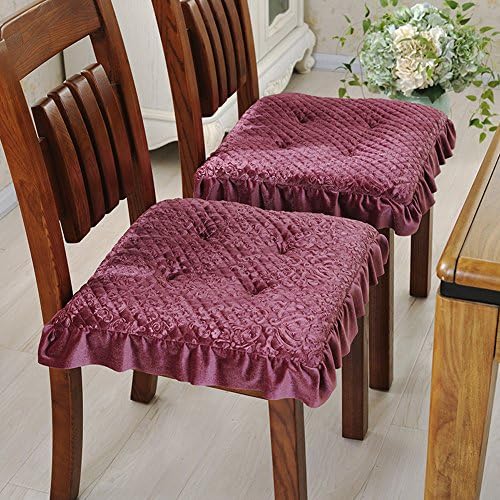 Super Soft Chair Cushion Dining Chair Pad Warmth Plush Stool Cushion,Set of 4 (Purple)