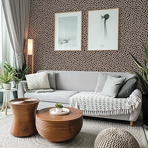 Tempaper Happy Leopard Scout Removable Peel and Stick Wallpaper, 20.5