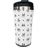 Wisedeal French Bulldog Paws Travel Coffee Mug with Flip Lid 13 Oz, Cute Stainless Steel Insulated Tumbler Cup for Dog Lover - Perfect Birthday & Christmas Gift for Men, Women, Sister, Friend, Bestie