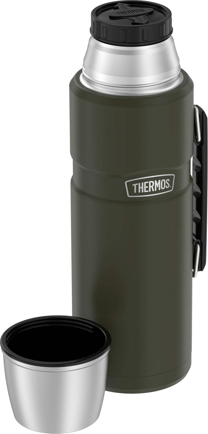Thermos Stainless King 40 Ounce Beverage Bottle, Matte Black: Kitchen & Dining