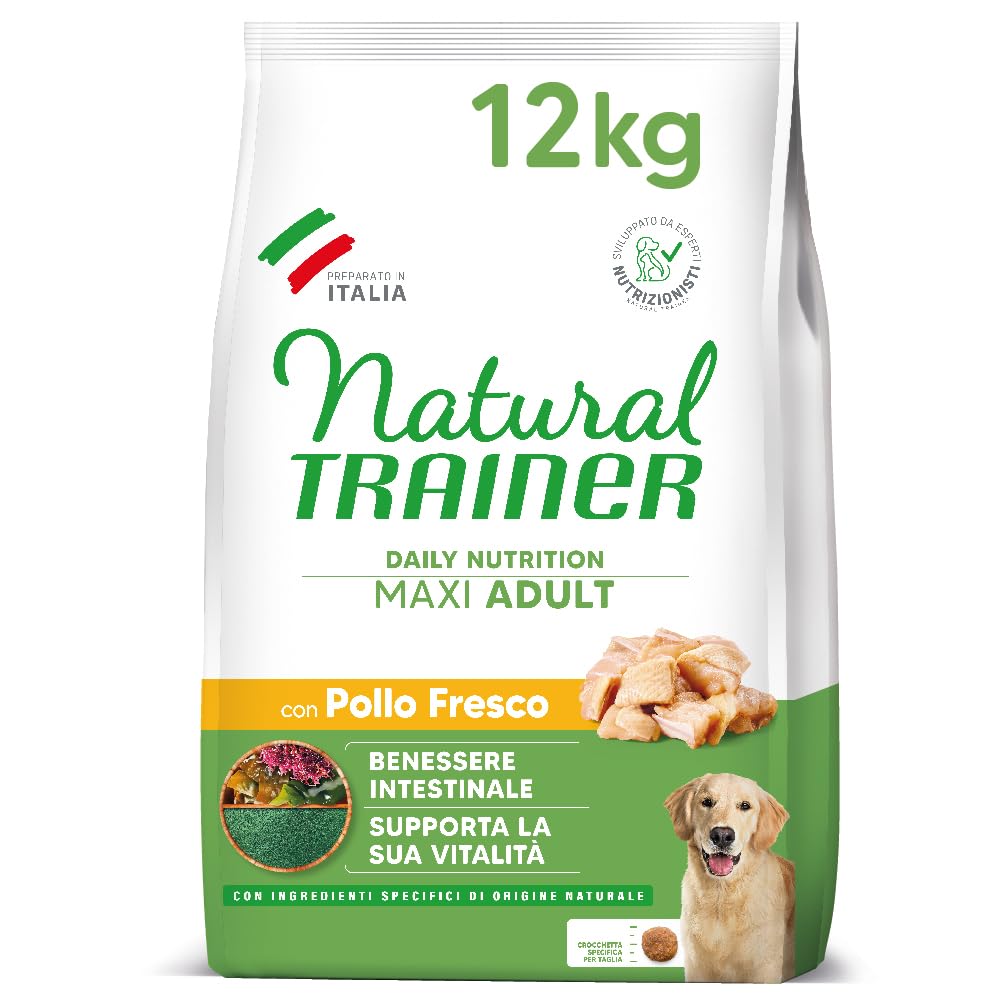 Natural Trainer Maxi Food for Adult Dogs with Chicken - 12 kg