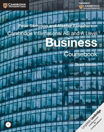 Download Cambridge International AS and A Level Business Coursebook with CD-ROM PDF