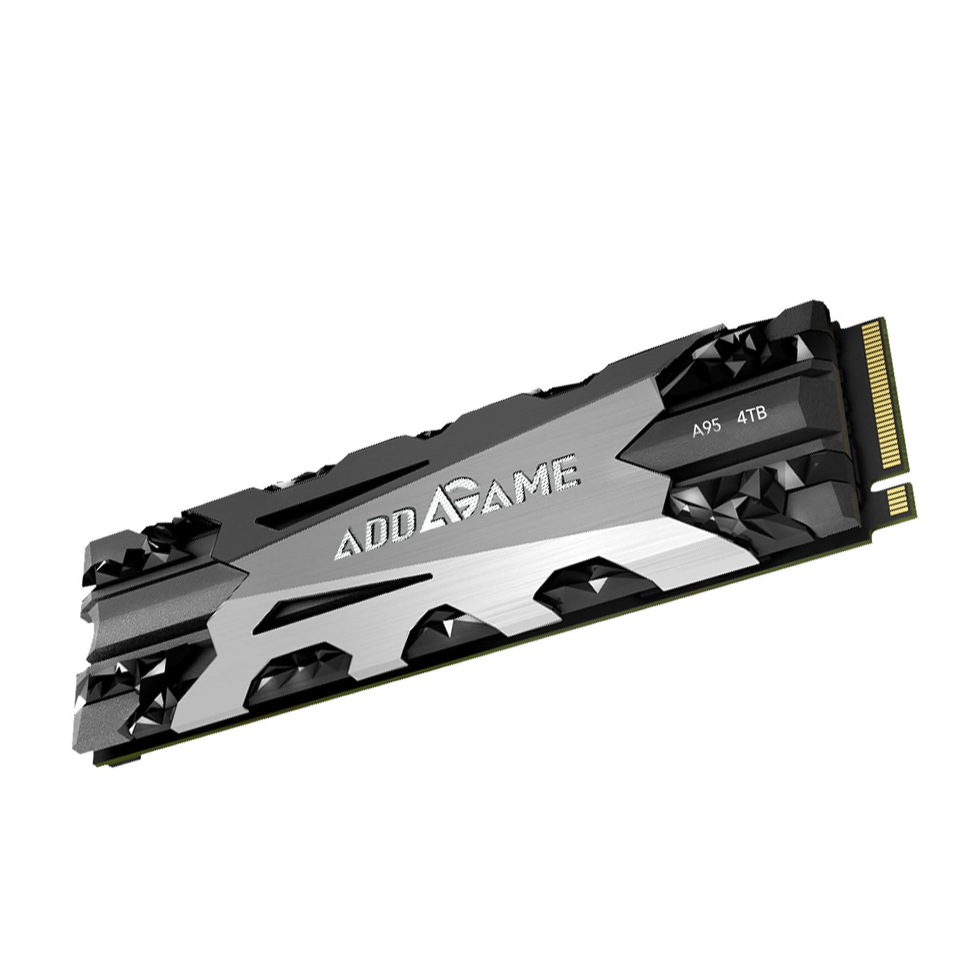 addlink A95 4TB M.2 SSD Storage Expansion with Heatsink Compatible for Gaming PC, up to 7200 MB/s, Internal Solid State Drive -2280 PCIe NVMe Gen4X4 3D TLC, Made in Taiwan