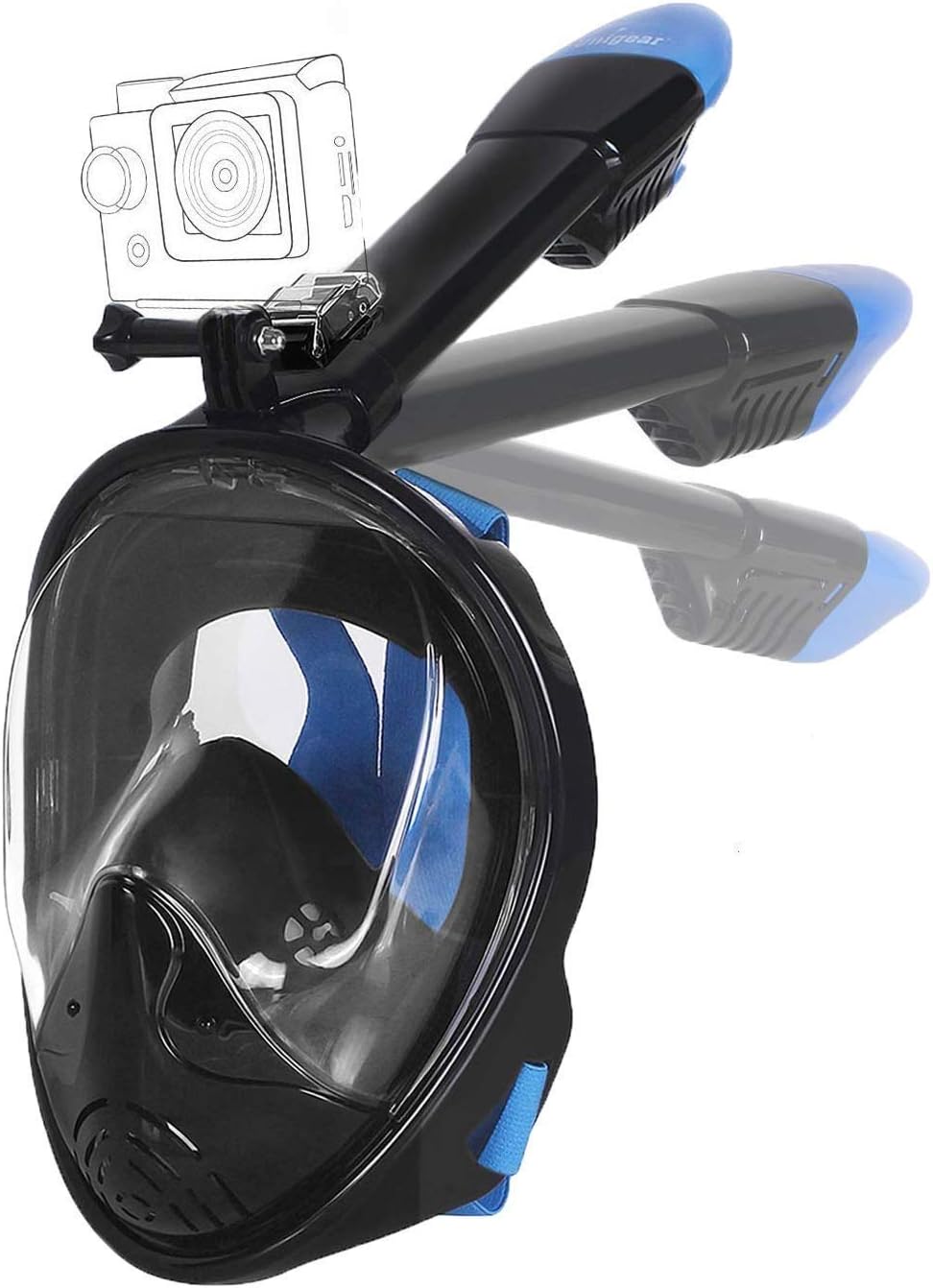 Unigear Snorkel Mask, Full Face Diving Mask Free Breathing Design Anti
