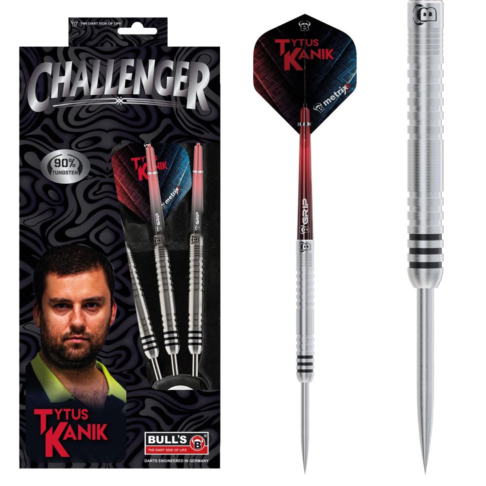 BULL'S Tytus Kanik Dart, Silver, 22 g
