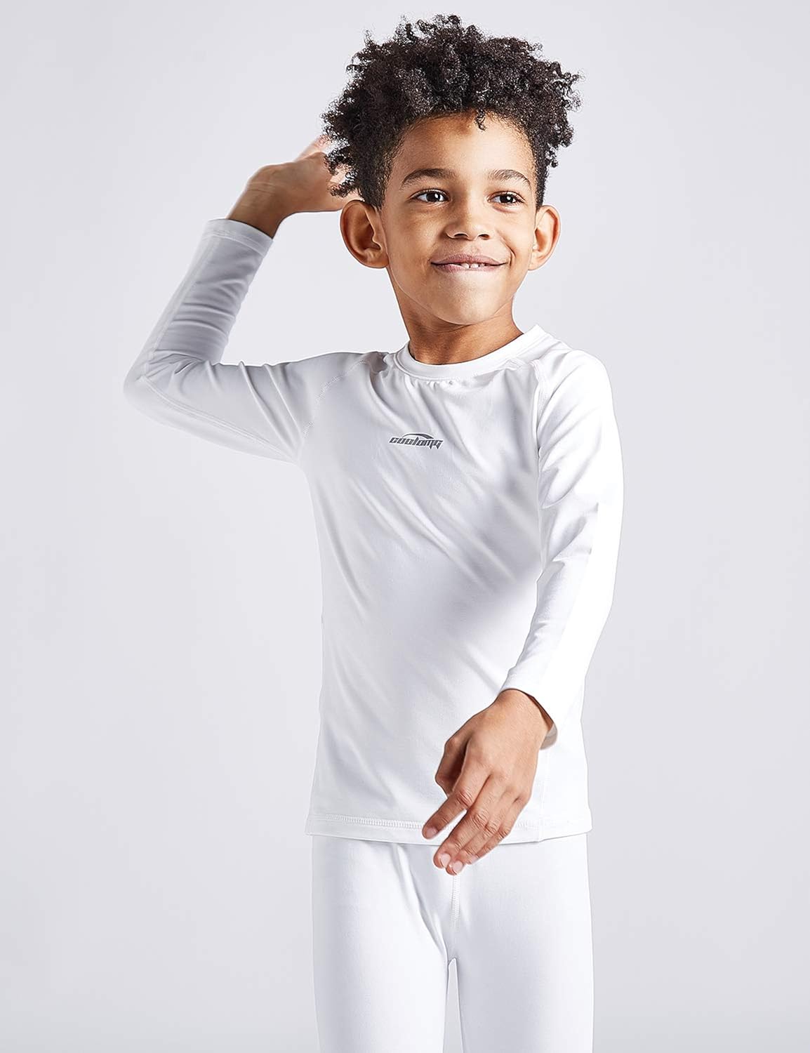 COOLOMG Thermal Compression Shirt Long Sleeve for Boys Girls Youth Fleece Lined Baselayer Tops Athletic Ski Snowboard Running: Clothing