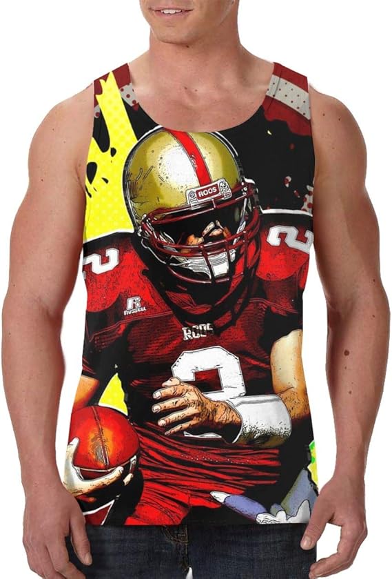Amazon Co Jp メンズベスト アメリカンフットボール ラウンドネックベスト ノースリーブ タンクトップ スポーツウェア 半袖ｔシャツ おしゃれな 通気性 服 ファッション小物