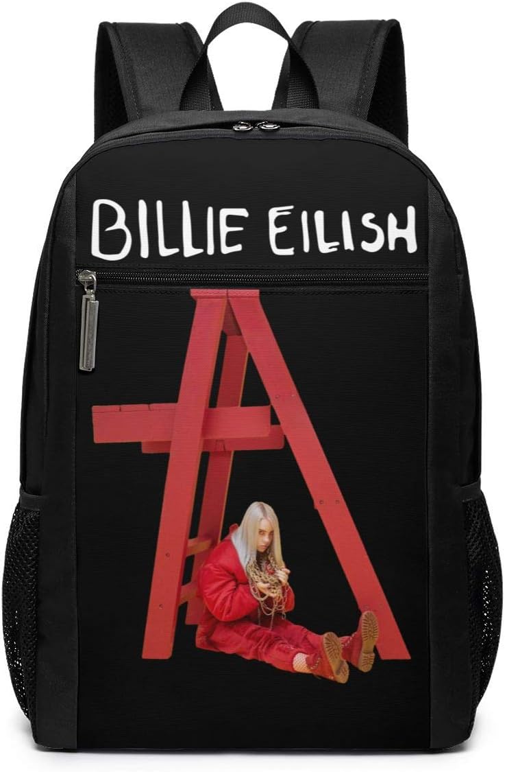 Billie Eilish Backpack for Men Women High School Bookbag Computer Bag with USB Charging Port Fans Gifts