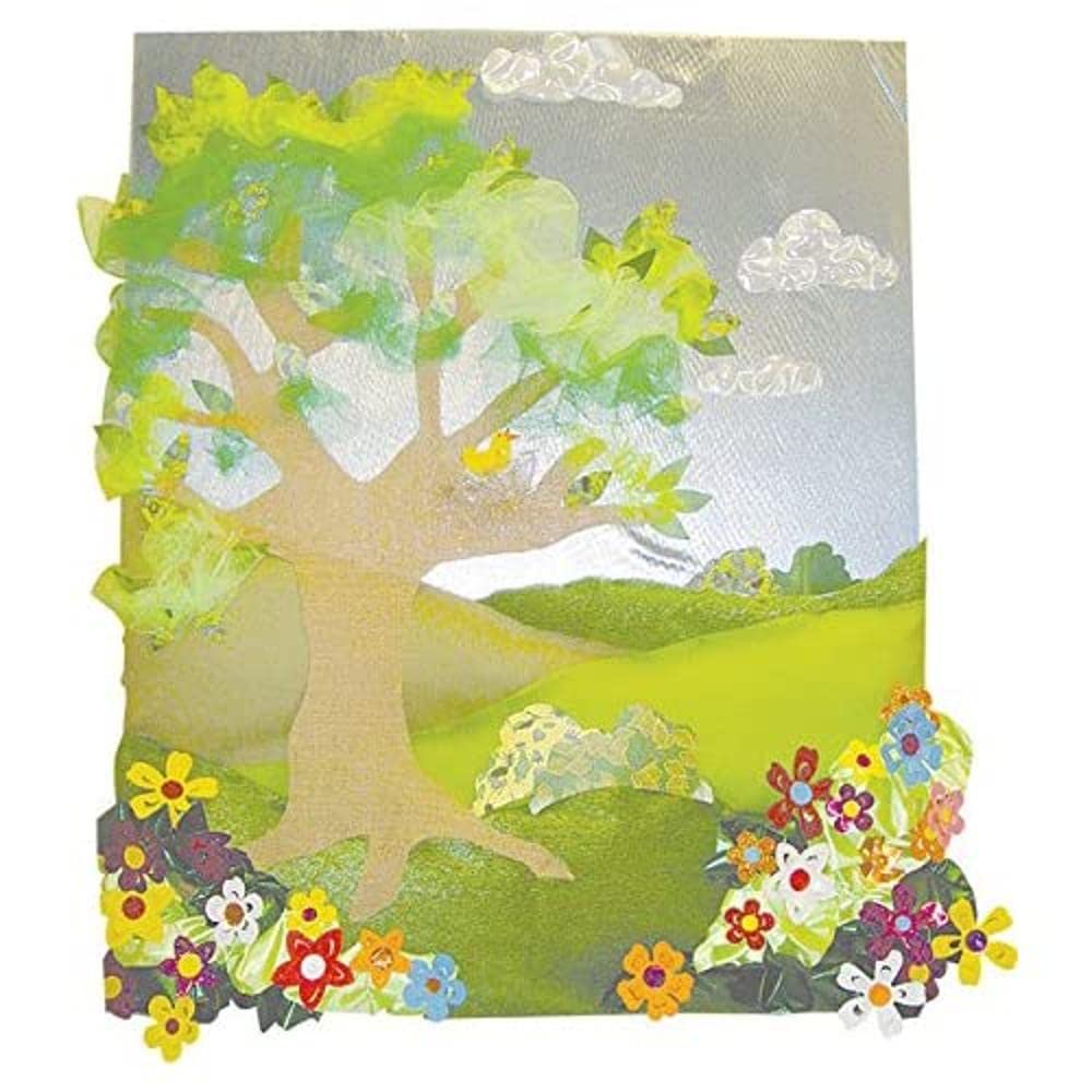 Springboard Spring/Summer Classroom Fabric Display Pack - Leaf Shape Decorations w/ Hessian, Net, and Felt Backgrounds - Craft Supplies for School - Classroom Display Resources for Teachers — image 1