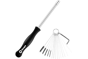 Hexagon Carburator Adjustment Tool, 59108902307 4mm Hex Screwdriver with 15 PCS Cleaning Brush, Wrench, for Stihl Ryobi Poula
