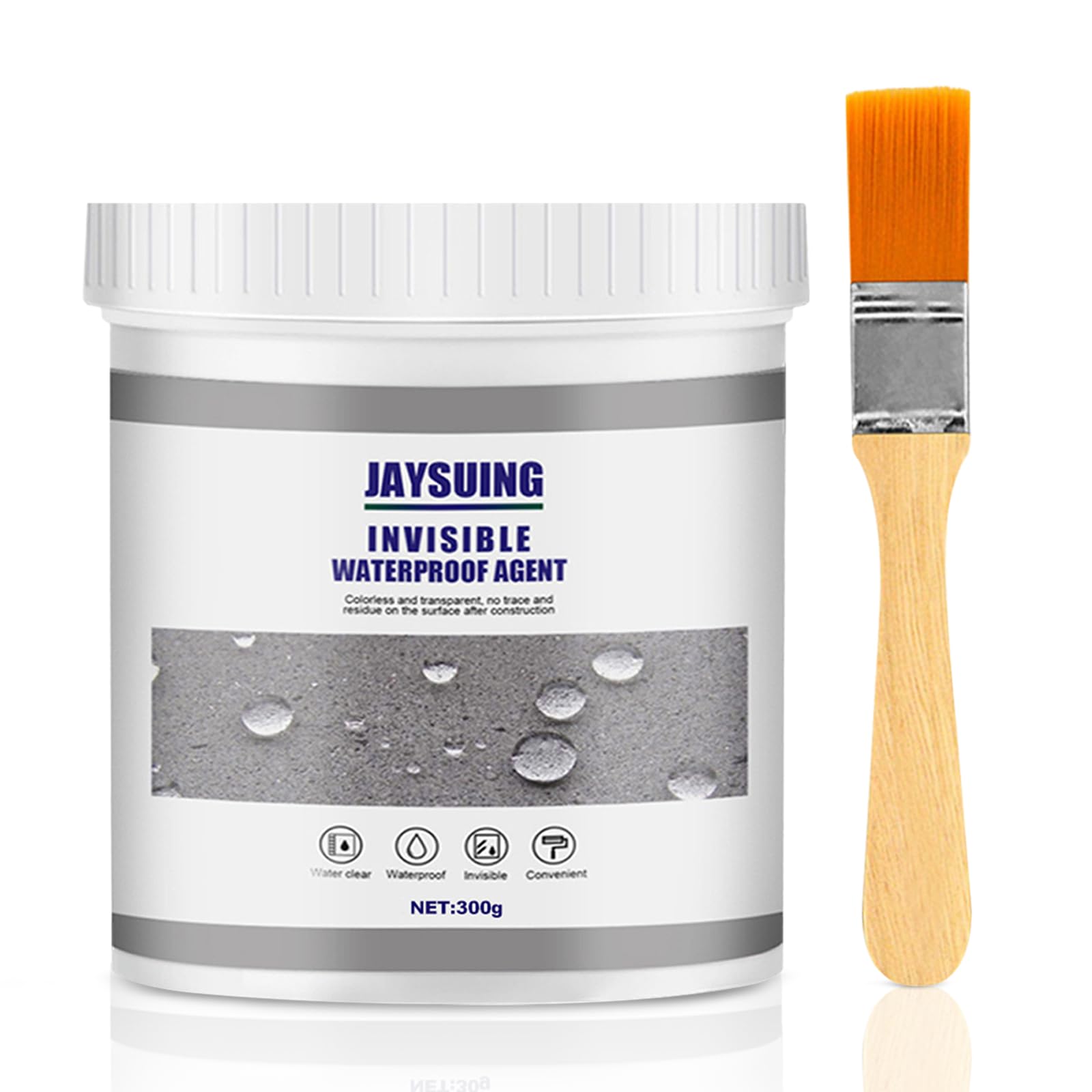Obidodi 300g Transparent Waterproof Coating Agent, Super Strong Insulation Sealant, Anti-Leakage Roof and Patio Sealer