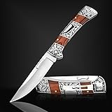 NedFoss SMILODON Pocket Knife for Men, 3.9" Back