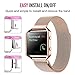 Oitom Metal Bands Strap Compatible Fitbit Blaze,Large (6.3-9.1 in), Frame Housing+Milanese Loop Stainless Steel Accessory Band Bracelet for Fitbit Blaze Smart Fitness Watch (Rose Gold Frame+Loop)