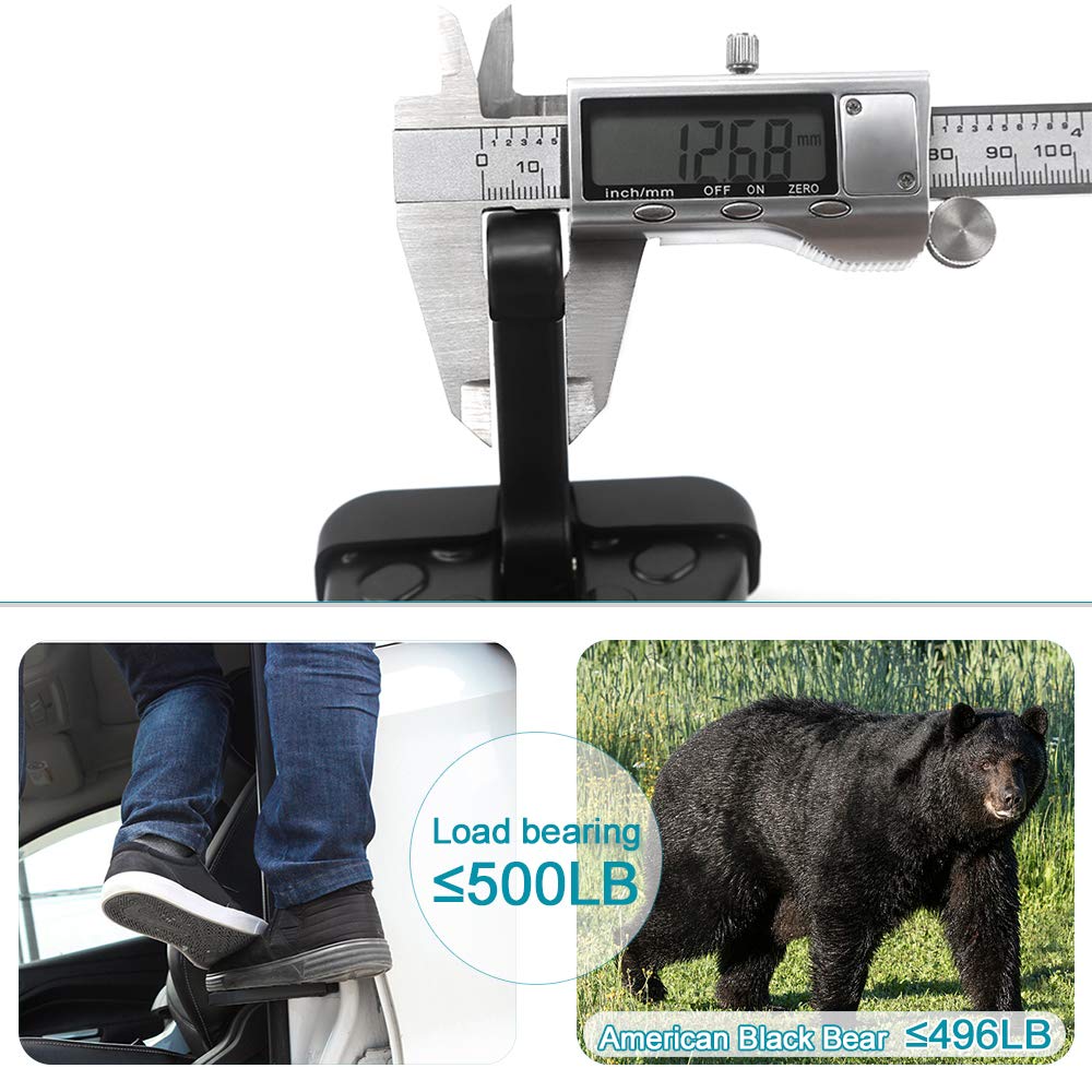 Car Doorstep- 5 in 1 Rooftop Doorstep for Car SUV Truck Vehicle Hooked on Slam Latch Door Step Easy Access to Rooftop (2019 Update)