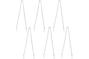 DANGJUACUA 6 Pcs 20-Inch Stained Glass Window Hanging Chains with Hooks - Versatile Decorative Chains for Indoor and Outdoor Use in Walls, Gardens, and Kitchens